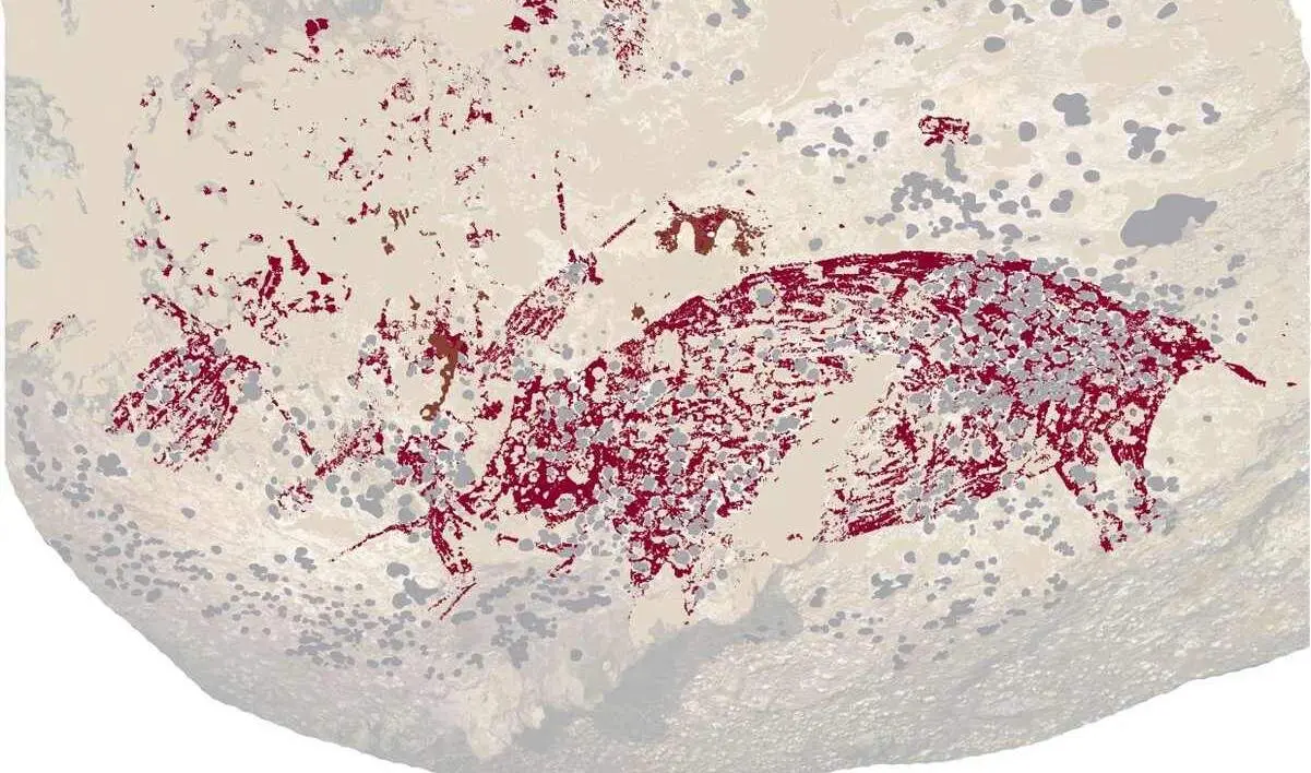 La pintura rupestre m&aacute;s antigua del mundo en Indonesia