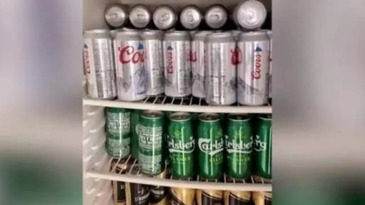 La nevera llena de cerveza d Toni. Fuente TikTok @tonisheard862